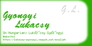 gyongyi lukacsy business card